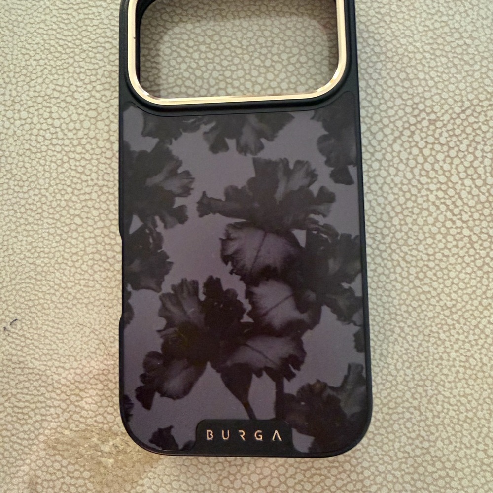 Burga Black Floral Phone Case